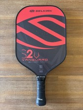 Selkirk Sport Pickleball Paddle Vanguard S2 X5 QuadCarbon MidWeight Black/Red