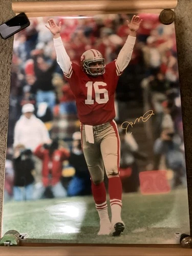 Joe Montana signed autographed 49ers 40”x30” Poster COA PSA