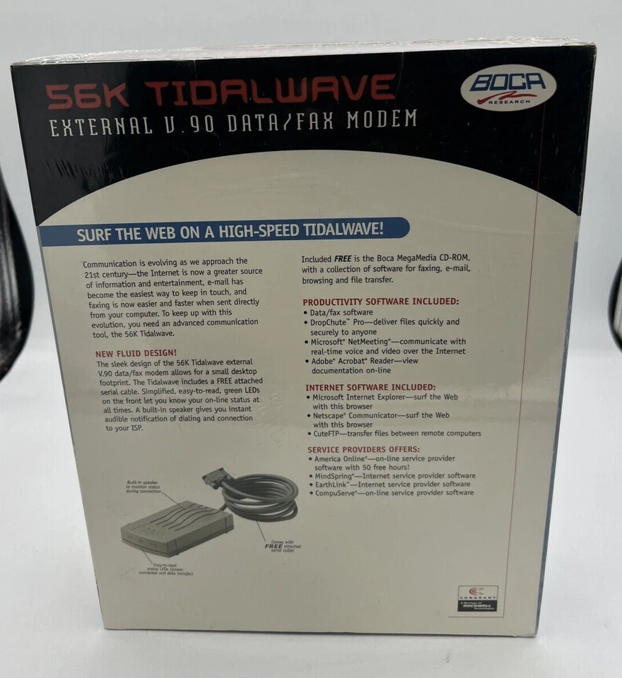 Boca Research 56k Tidalwave External V.90 DATA/FAX MODEM - Image 3 of 4