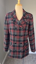 Cabi Plaid Wool Blend Blazer Jacket Coat Women's M
