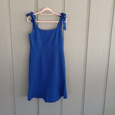 Julia Jordan Tie Shoulder Dress Size 6 Square Neck Flutter Hem  Sleeveless Women