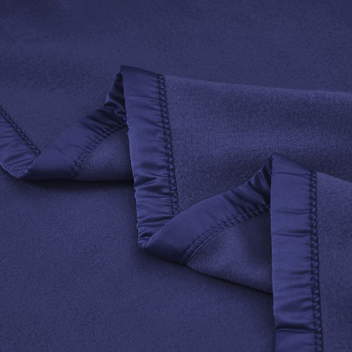 Satin Fleece Blanket All Season Reversible Lightweight Thermal Bed Blanket Throw - Picture 52 of 60