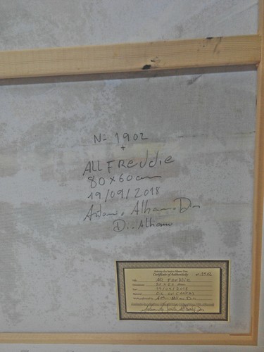 NEU ANTONIO ALBA DIAS ""Freddie Mercury"" Queen Rock böhmisches Ölgemälde - Bild 2 von 2