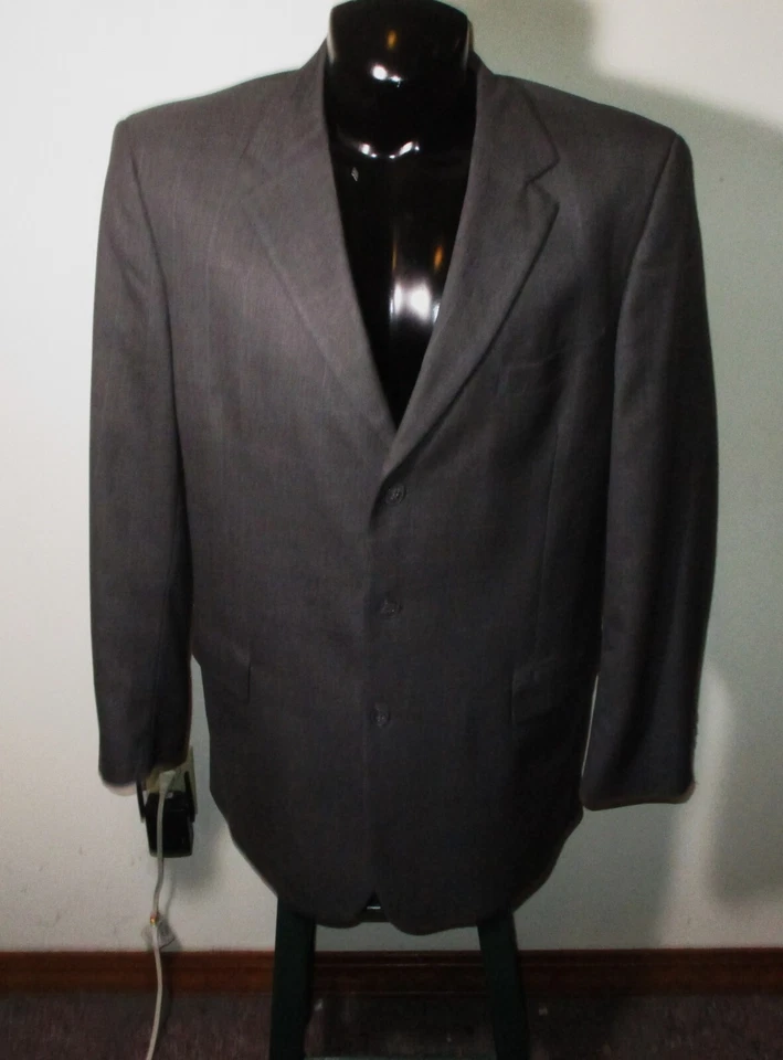 JOS. A. BANK Gray 100% Wool 2 Pc Suit Men's Size 46 Long, 44X34 - Image 2 of 4