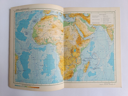 Atlas of the World - Africa and its designation Soviet Vintage Book USSR - Picture 4 of 9