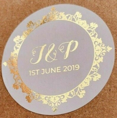 gold personalised stickers