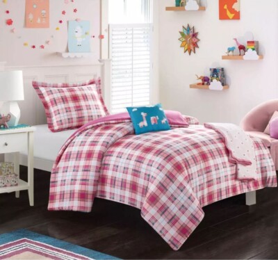 Chic Home Design 4pc Twin Cady Kids' Comforter Set Pink