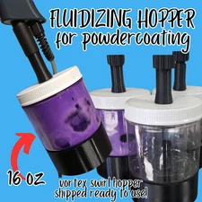 Fluidizing Hopper for Powder Coating - Complete for RC-1, RC-2 or WX-258 Powder