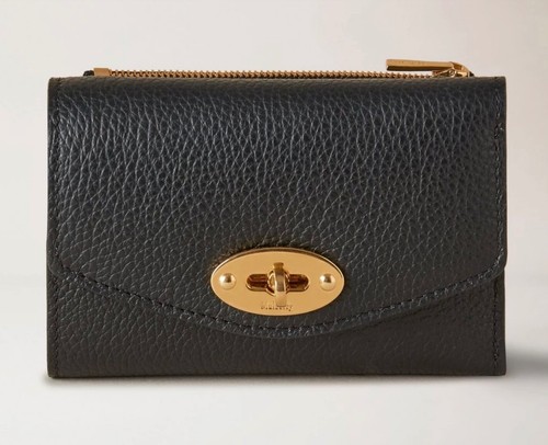 Mulberry 'Darley' Folded Multi Card Wallet in Black Leather $375 - BNWT