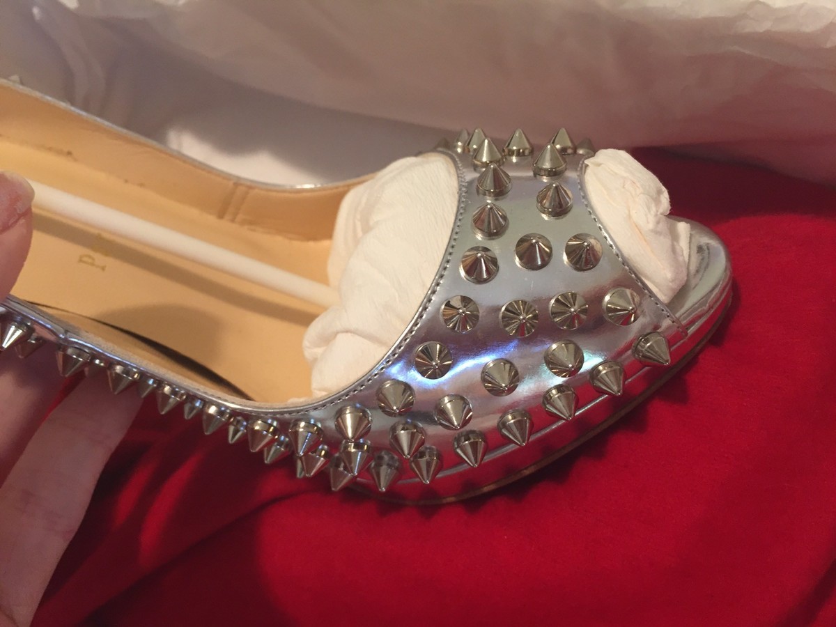 Christian Louboutinスパンコールハイヒールゴールド/シルバー Christian Louboutinスパンコールハイヒールゴールド/シルバー
