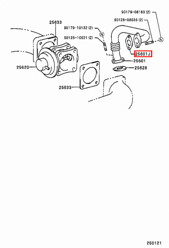 Genuine LandCruiser 105 100 Series 1HD FTE 1HZ EGR Valve Pipe Tube Gasket - Picture 6 of 10
