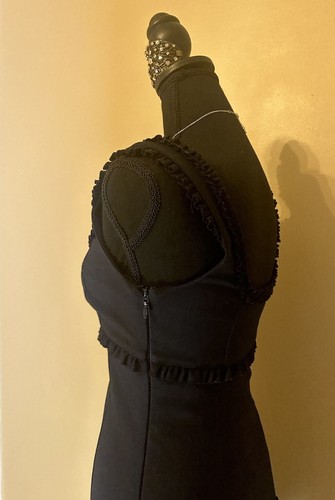 cinq a sept ANA RUFFLE TIER NAVY DRESS sz 6 - Picture 4 of 8