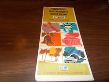 1968 Atlantic Oil Connecticut/Massachusetts/Rhode Island Vintage Road Map