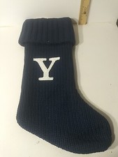 Wondershop Blue Cable Knit Monogrammed 17  Christmas Stocking Letter Y New