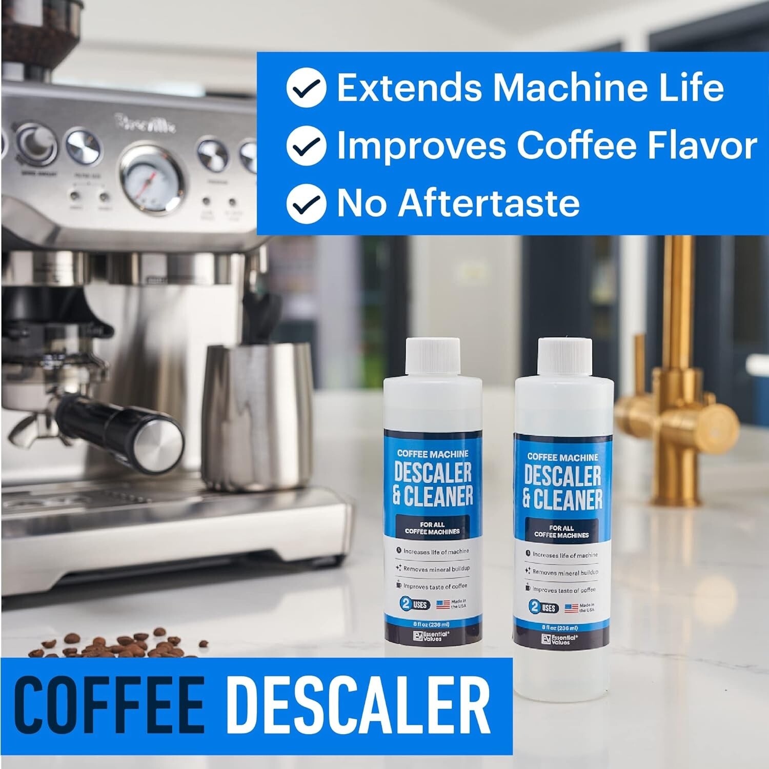Keurig Compatible Descaling Solution & Keurig Cleaner (4 Uses)