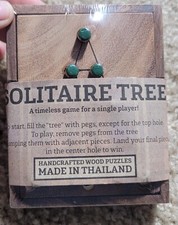 Solitaire Tree Wooden Sealed Puzzle Game for Single Player Thailand Perfect Gift