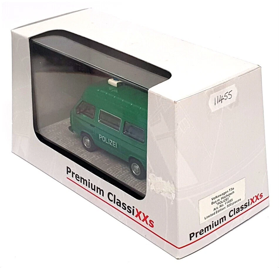 VW T3A BUS M ALTO POLIZIA NURNBERG PREMIUM CLASSIXXS 11455 1:43 TRASPORTATORE - Immagine 2 di 4