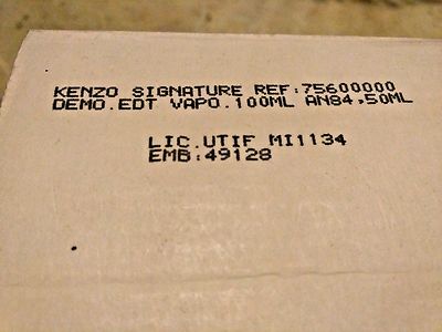 ケンゾー 新品未使用未開封 30ml Kenzo signature edt spray 3.4 / 100 ml hard to find vintage 1990's
