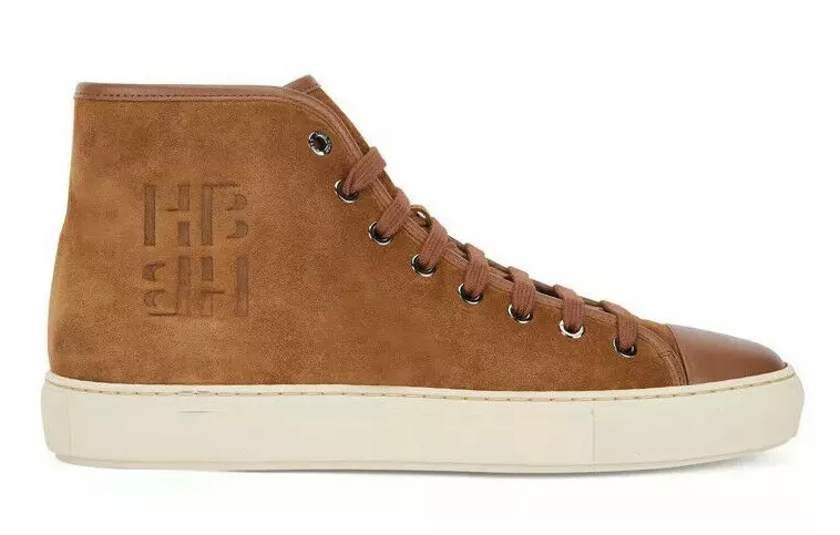 Hugo boss suede trainers clearance