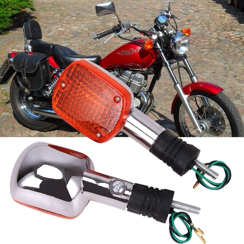 Pair Turn Signals Blinker Light Fit For Honda Rebel 250 CA MAGNA