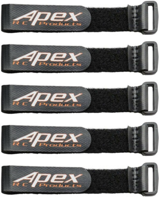 Apex RC Products 20mm X 200mm HD Non-Slip Battery Straps - 5 Pack #3030A