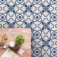 Floor Tile Stickers Set of 20 "Betti" for Kitchen, Bathroom, Shower Durable
