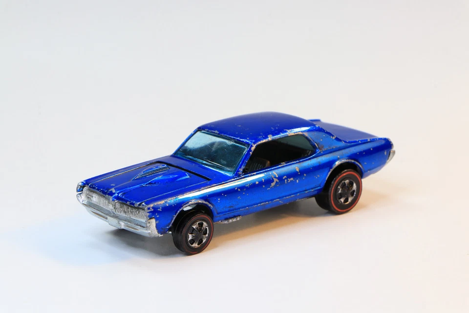 1968 Hot Wheels Redline Custom Cougar Blue Spectraflame Diecast Mattel HK Vtg - Image 4 of 4