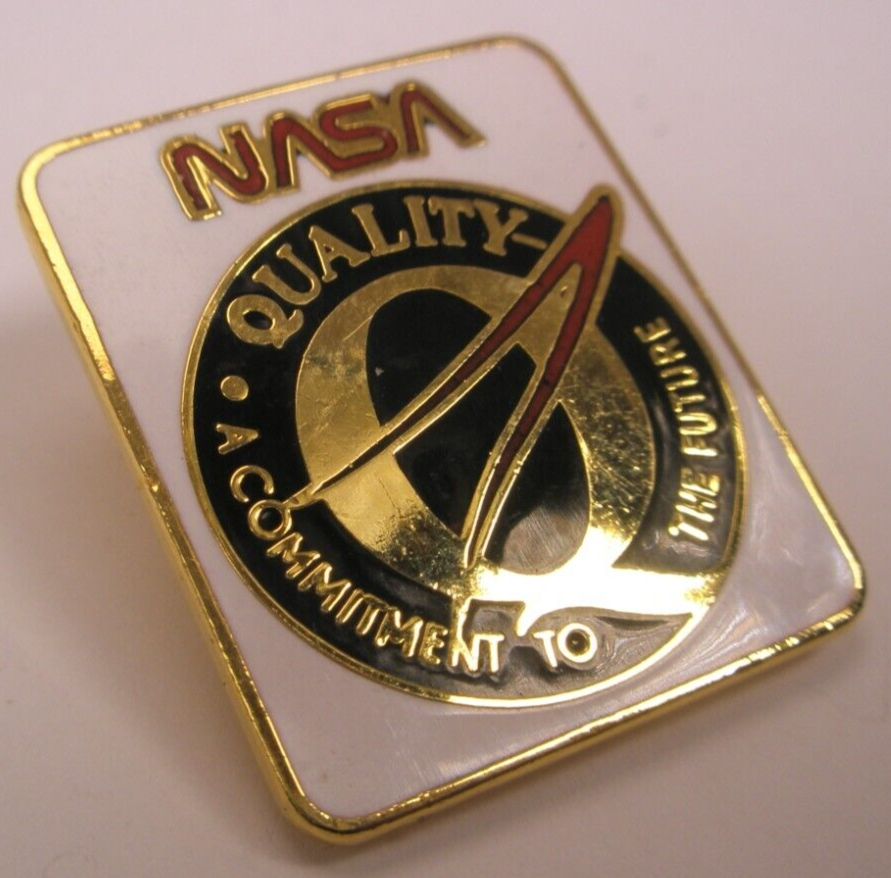 NASA Quality Commitment to the Future Vintage Tie Tack Lapel Pin