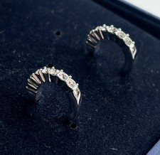 Genuine SWAROVKSI Mini Hoop Earrings Rhodium Plated �49 RRP Swan Signed 5717567