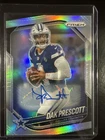 2025 Panini Prizm Silver Auto Dak Prescott # 57 Dallas Cowboys