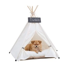 Pet Teepee with Soft Cushion for Dogs, Cats, Rabbits and Puppies, Portable Pet T