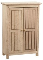 Puppenhaus Unbehandeltes Holz Beadboard Wardrobe Unfinished Schrank Schlafzimmer
