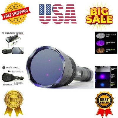 V3 365nm Black Light UV Flashlight   High Definition Ultraviolet - HIgh Power...