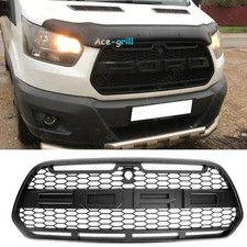 Grill for Ford Transit MK8 2015-2018 Honeycomb Front Bumper Mesh w/Letter Black