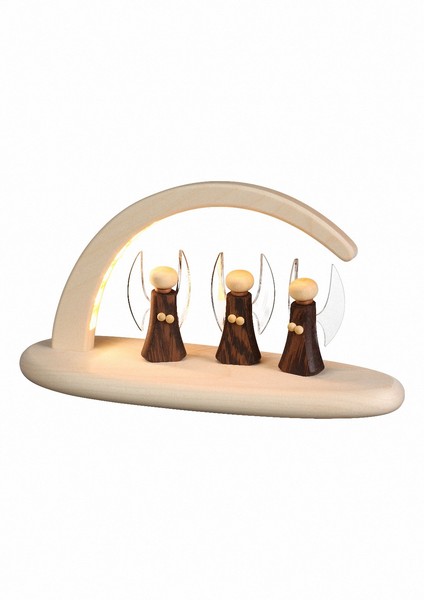 Schwibbogen, LäNge 24 Cm, Natur, Elektrisch Beleuchtet, Original Erzgebirge V...-image