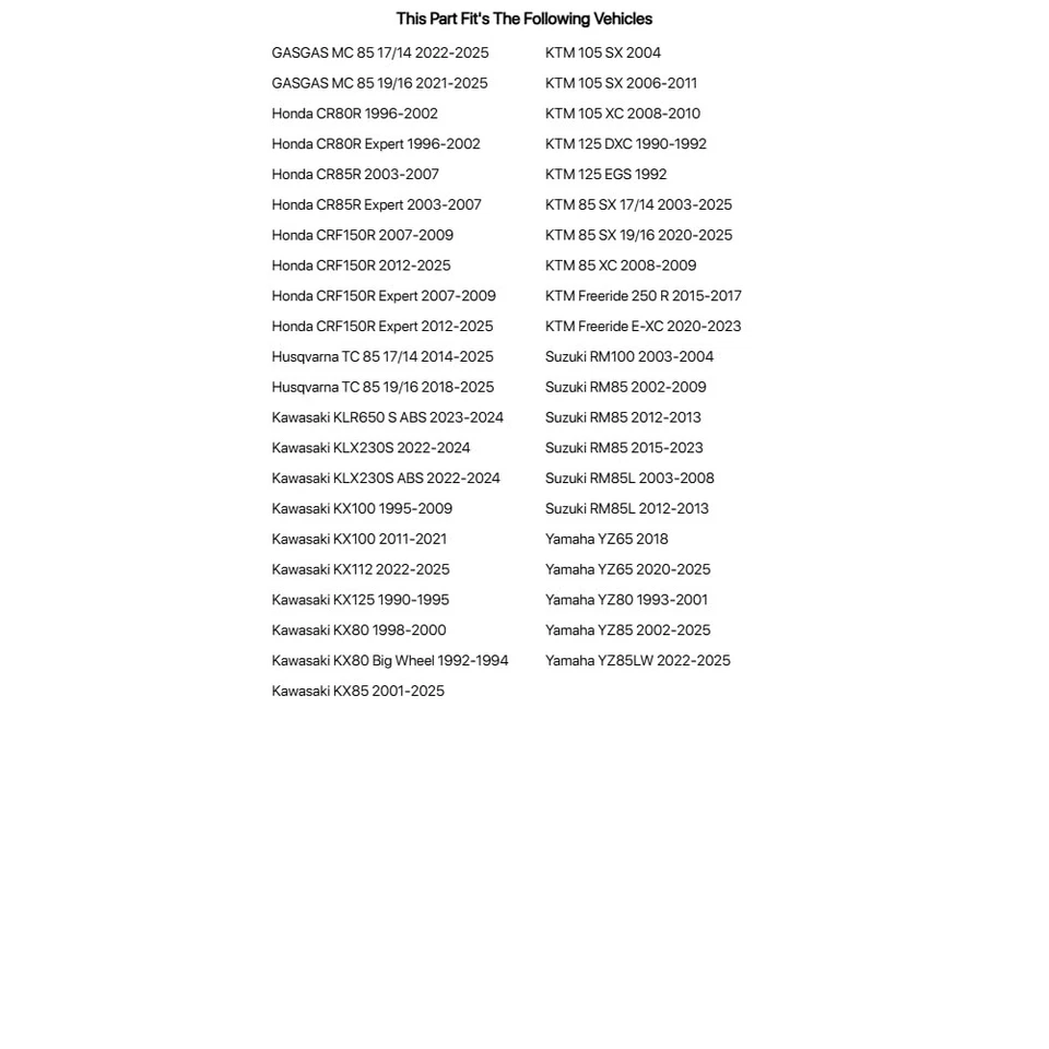 Protetores de vedação de neoprene Tusk 36-43mm tubo de garfo, curto para HUSQVARNA WXE 510 1990 - Imagem 2 de 4