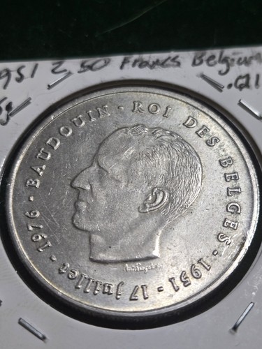 Belgium - 250 Francs 1951 - 25th Anniversary of Accession - Silver, Dutch tekst