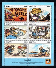 Guyana 1993 Mi. 4464-69 Mini Feuille 100% Neuf ** Disney, Pirate Gold