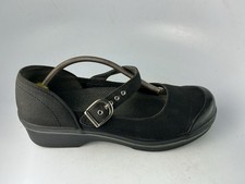 Dansko Valerie Women's Canvas Mary Jane Shoes Black Buckle Strap Sz 41- 10.5/ 11