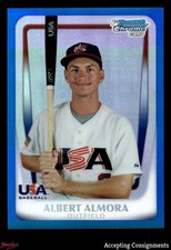 2011 Bowman Chrome 18U USA National Blue Refractor Albert Almora 1st ROOKIE /99