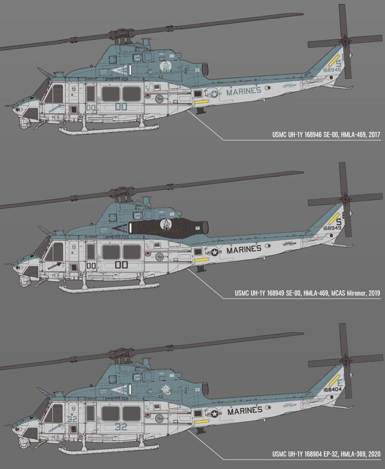 Academy 1/35 USMC UH-1Y Venom US Marine Helicoptor Huey Plastic