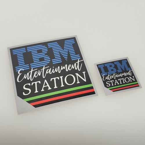 Individueller IBM Station Vintage Computer Logo Etikett Aufkleber Hülle Sticker Abzeichen lustig 80er - Bild 1 von 4