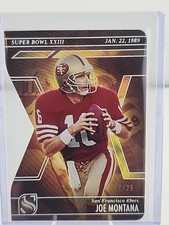 2025 Panini Silhouette - Joe Montana Super Bowl Die-Cut Cracked Ice /25 49ers 🐐