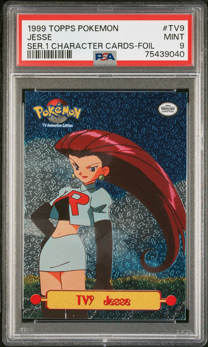 1999 TOPPS POKEMON SER 1 CHARACTER FOIL #TV9 JESSE (JESSIE TEAM