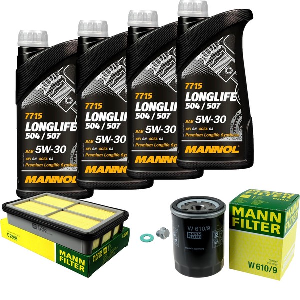 Mann Inspektionspaket 4L Mannol Longlife 5W-30 FüR Toyota Celica 1.8 16V TS-image