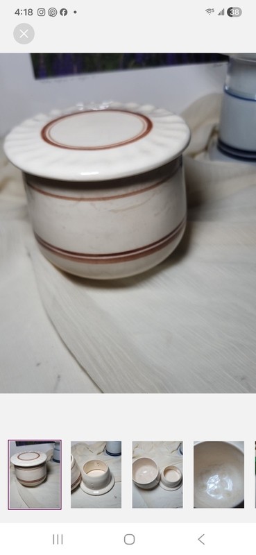 Vintage Ceramic Butter Bell  Pottery By Levine