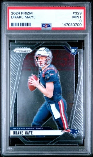 2024 PANINI PRIZM #329 DRAKE MAYE ROOKIE RC PSA 9