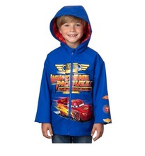 Cars Girls Boys Rain Jacket Lightning McQueen Blue Multicolor Water Repellent