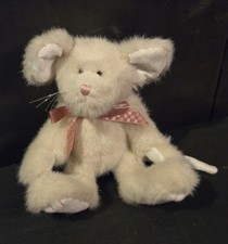 The Boyds Collection Mouse with Pink Ribbon Adjustable Arms And Legs Cute Plush