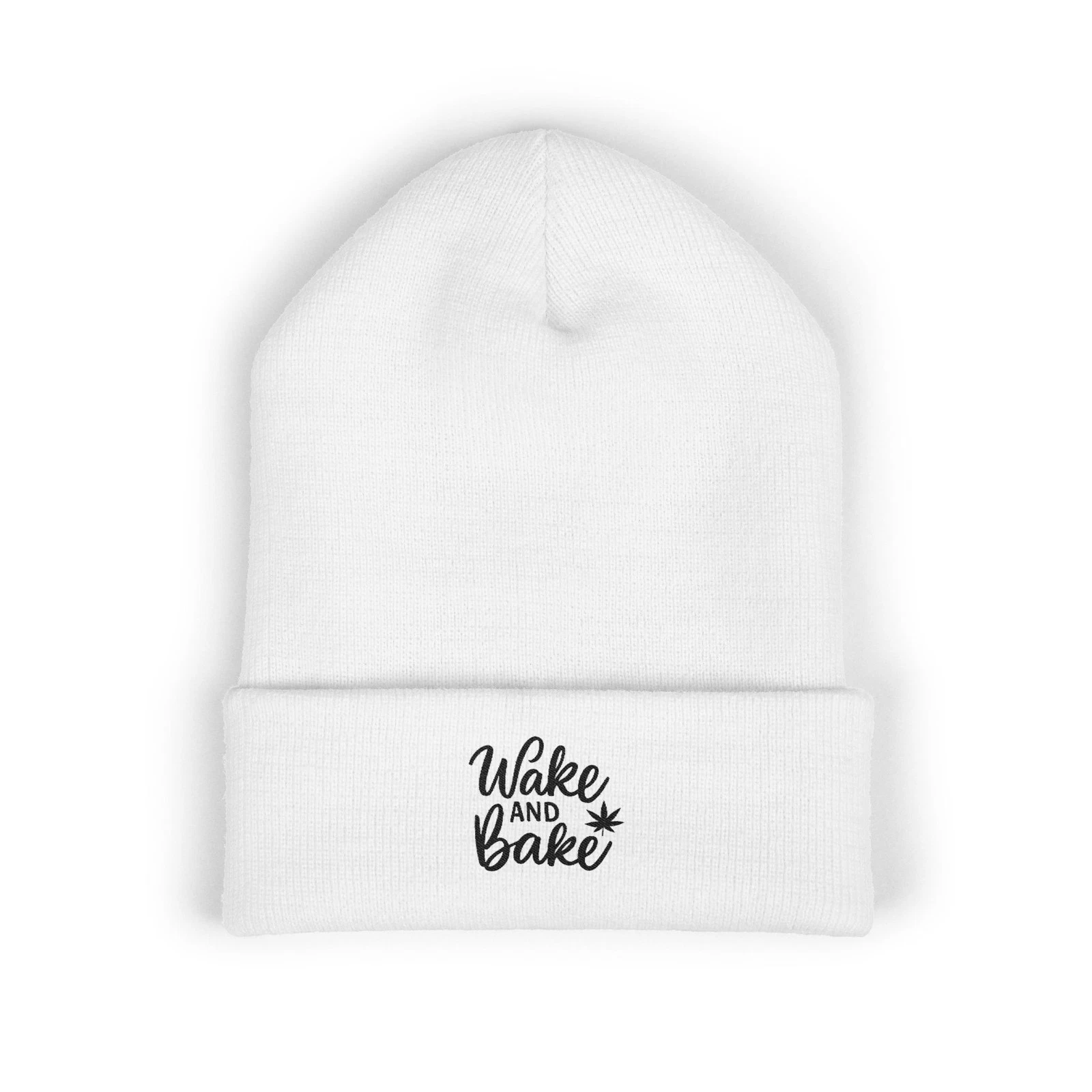 Wake and Bake beanie | Cuffed Embroidered Beanie
